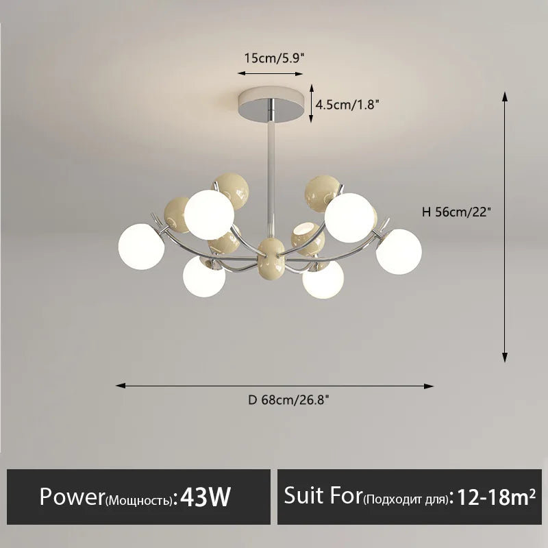 Creative LED chandelier for modern children's room decor