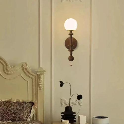 Vintage glass wall light for various uses