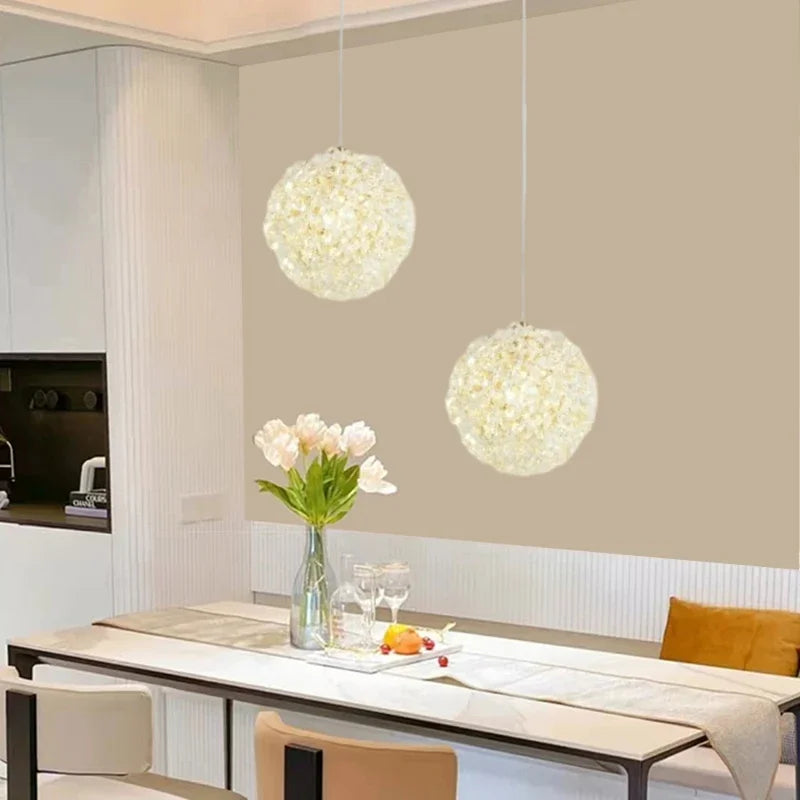 Modern artistic luxury crystal ball chandelier