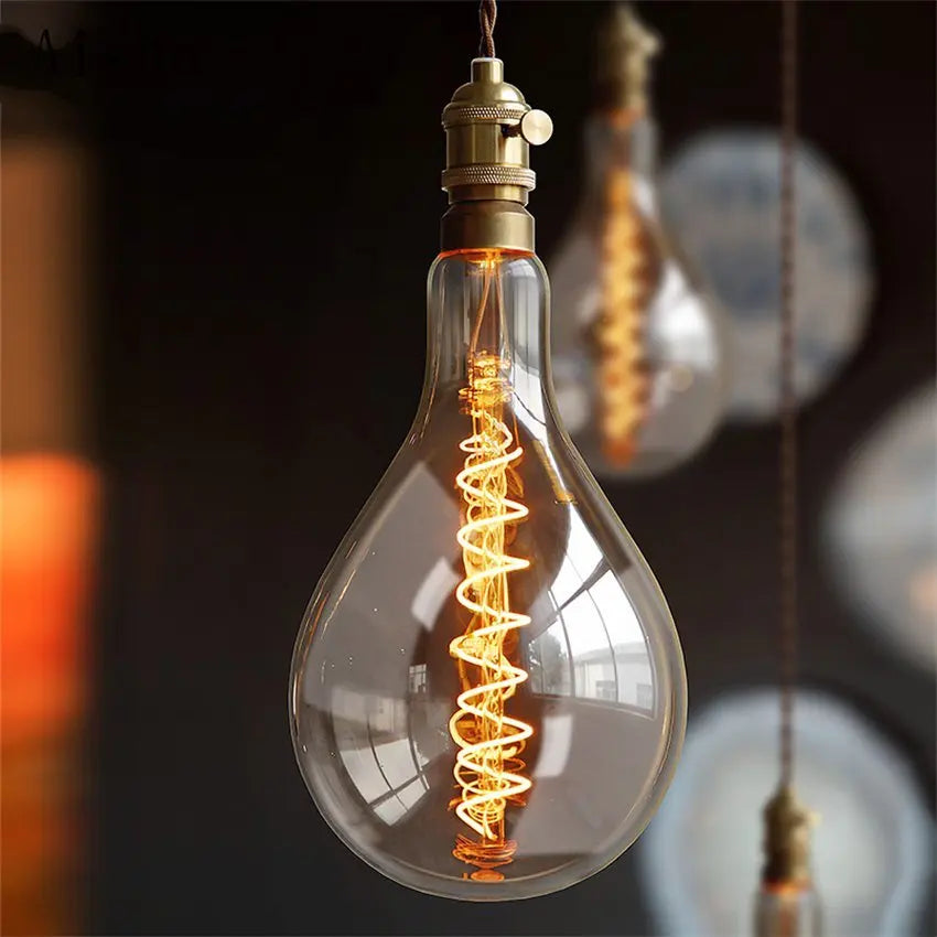 Retro glass pendant light for artistic decor and display - vue 4 sur 17