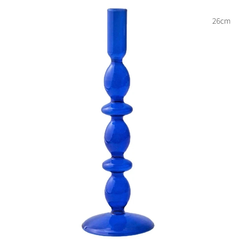 Glass taper candle holders for wedding table decoration - vue 14 sur 32