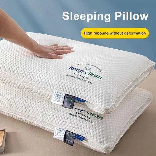 3D Neck Pillow with High Elasticity and Non Collapse, Soft Neck Protection, Single Person Sleeping Pillow, Hotel Home Bedding - vue 2 sur 7
