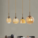 Modern glass chandelier for bar, restaurant, hotel, or villa