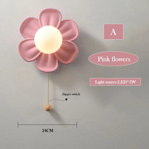 Modern petal chandelier for children's room - vue 15 sur 17