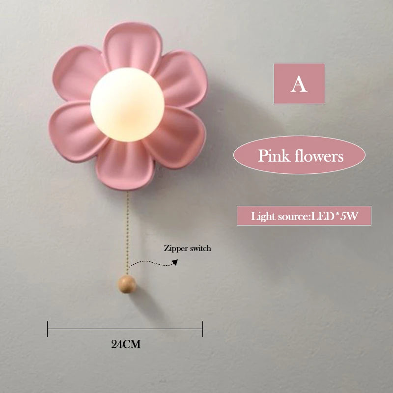 Modern petal chandelier for children's room - vue 14 sur 17