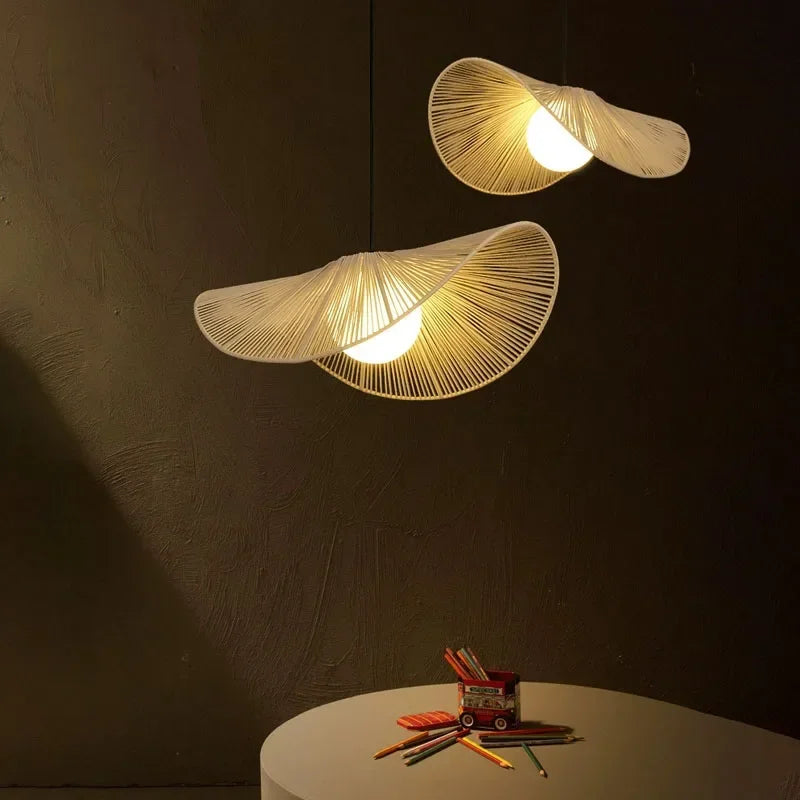 Rattan pendant light for elegant interior decor