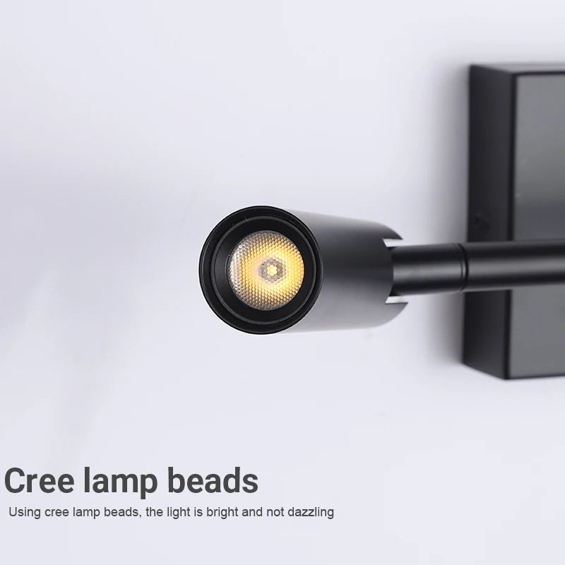 Modern LED wall light for sofa decor - vue 5 sur 9