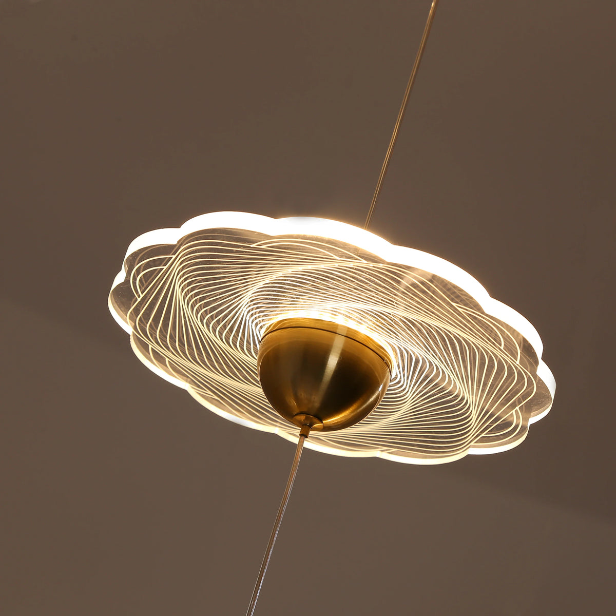 Modern LED chandelier for elegant indoor lighting - vue 5 sur 26