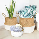 wicker hanging basket for storage and decoration