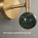 Modern Nordic copper and marble LED wall light luxury decoration