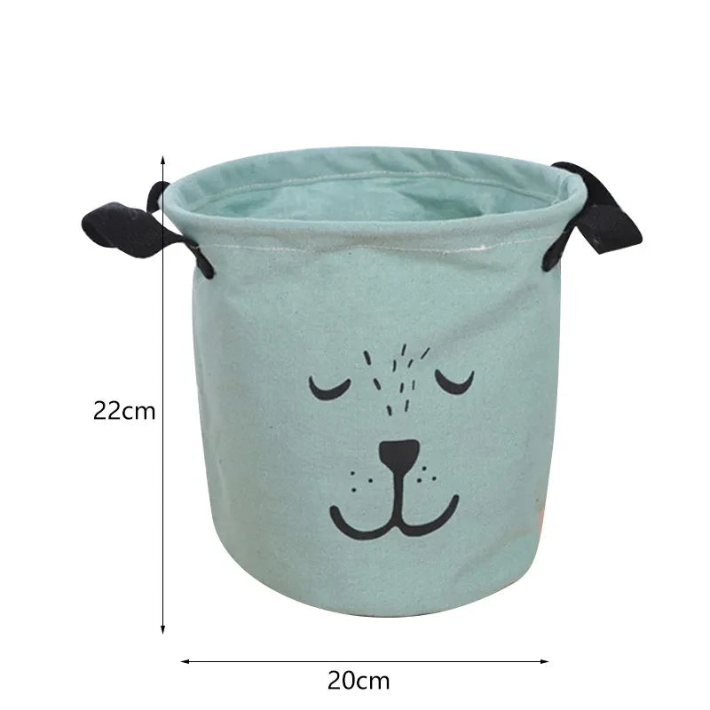 foldable cotton and linen waterproof laundry basket - vue 11 sur 16