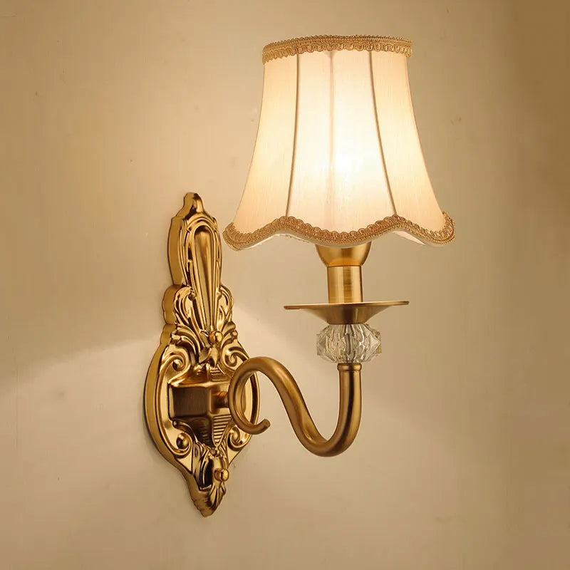 European style fabric wall light for reading