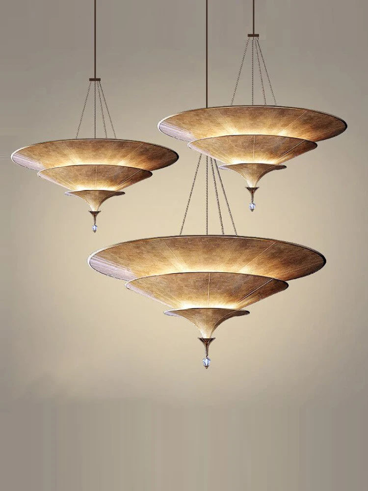 Buddhist mood pendant light for wabi sabi Asian decor - vue 5 sur 8