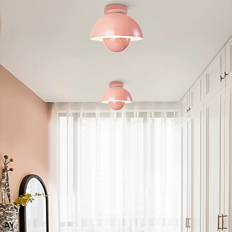 Modern semi-circular LED ceiling light for hallway balcony and staircase