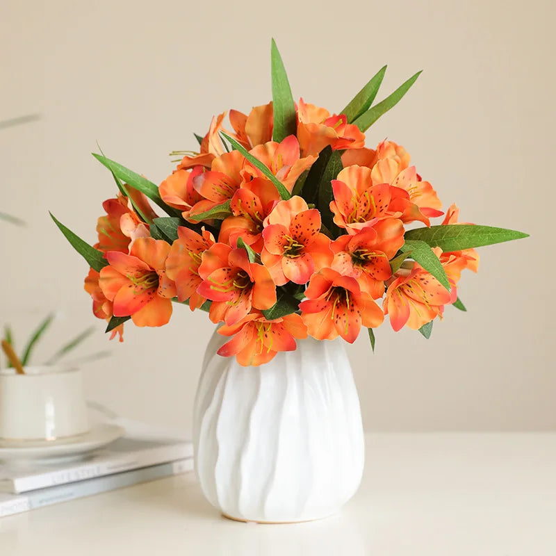 Artificial trumpet flower decorative bouquet for wedding and home