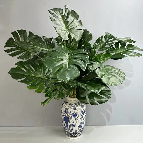 Artificial monstera leaves for indoor decoration green plants - vue 3 sur 8