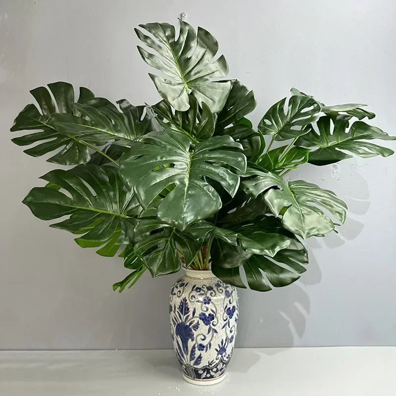 Artificial monstera leaves for indoor decoration green plants