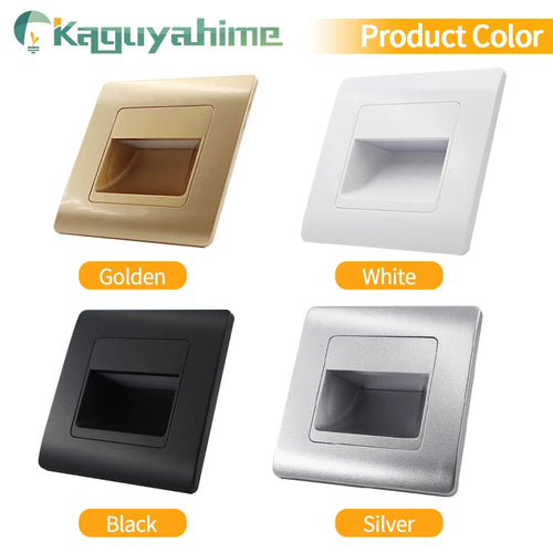 =(K)= 4Pcs Led Stair Light PIR Sensor Wall Light 110V 220V Recessed Footlight Corridor Step Lamp Motion Wall Home Lighting - vue 5 sur 10