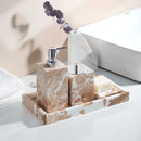 natural marble bathroom accessory set