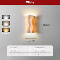 Nordic resin wall light wave pattern double head LED