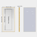Illuminated mirror with gold frame and three-colour dimmable anti-fog LED lights