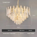 Luxury marble and copper Chinese minimalist pendant light