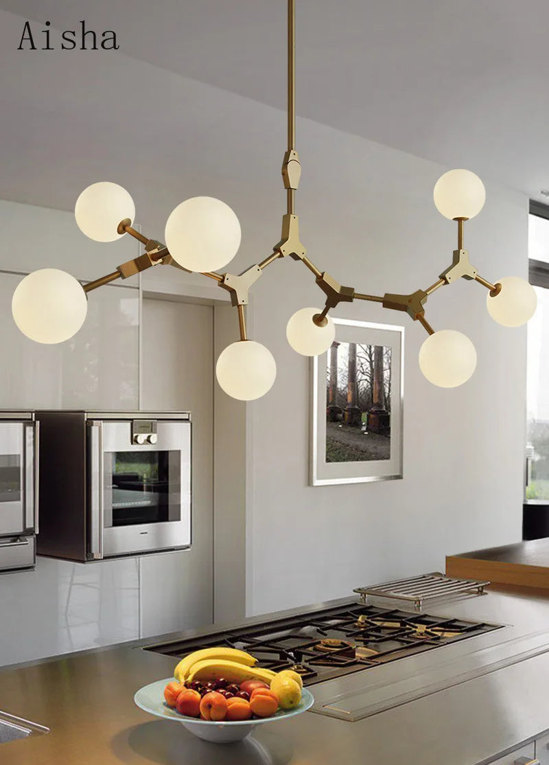Modern decorative chandelier for an elegant nordic interior