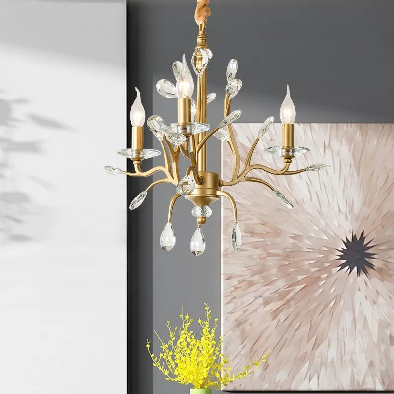 Vintage crystal chandelier for elegant indoor lighting - vue 9 sur 9