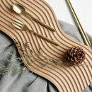 Decorative wooden tray for serving snacks and desserts