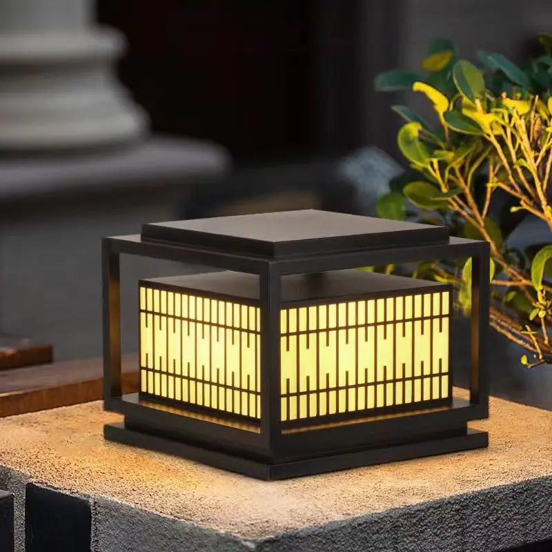 Outdoor solar LED lamp with remote control and dimmable brightness - vue 4 sur 10
