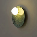 Green marble LED wall light for living room, bedside or hallway