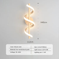 Decorative nordic style LED wall light