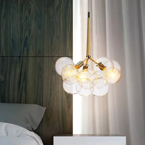 Modern glass chandelier for interior decoration - vue 6 sur 18