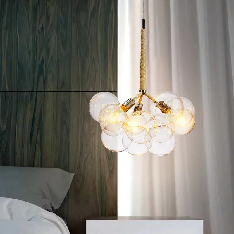 Modern glass chandelier for interior decoration - vue 5 sur 18