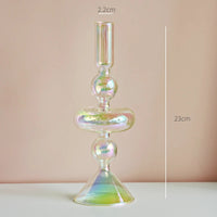 Nordic glass candle holder for weddings and flowers