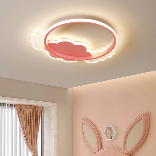 cute cloud ceiling light for princess girl room - vue 6 sur 11