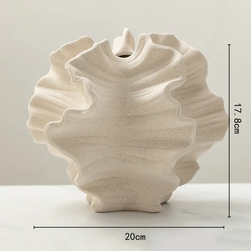ceramic vase with geometric patterns for floral decoration - vue 8 sur 8