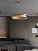 Creative bronze chandelier with LED pendant