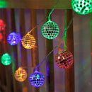 Disco mirror ball battery-powered 20 LED string lights