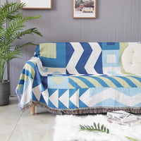 Nordic jacquard geometric sofa throw autumn