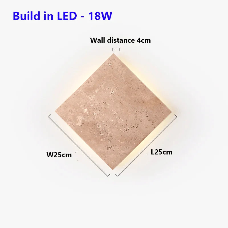 Vintage natural stone decorative wall light for interiors