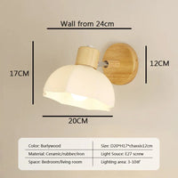 Nordic wooden wall light for modern interiors
