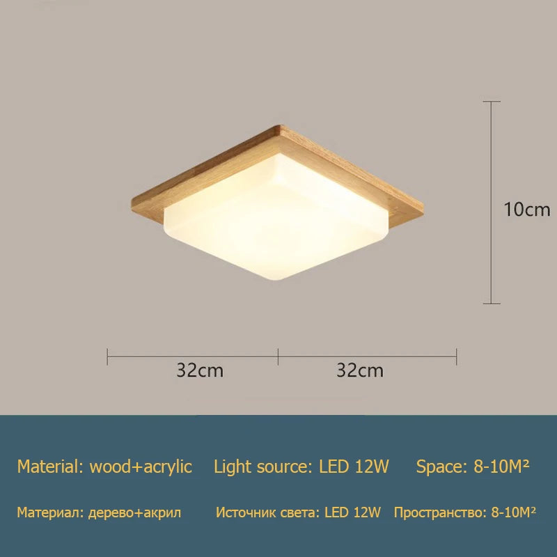 Modern wood grain ceiling light for home decor