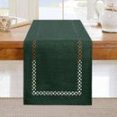 Modern openwork linen table runner
