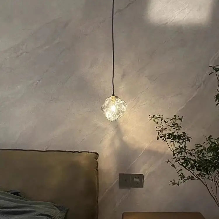 Smoked glass chandelier modern lighting for kitchen and bar - vue 3 sur 9