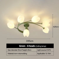 LED orchid chandelier for romantic and cosy lighting