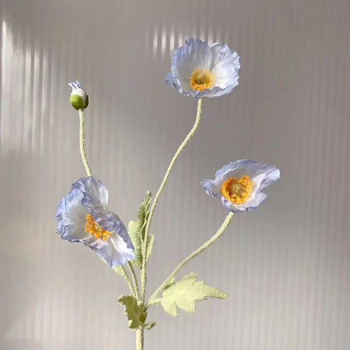 fausses fleurs de pavot en soie pour décorations de mariage et fêtes - vue 20 sur 29