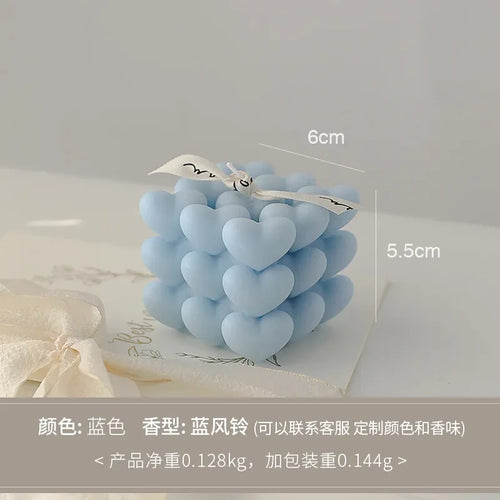handmade scented heart-shaped aromatherapy candle - vue 12 sur 11