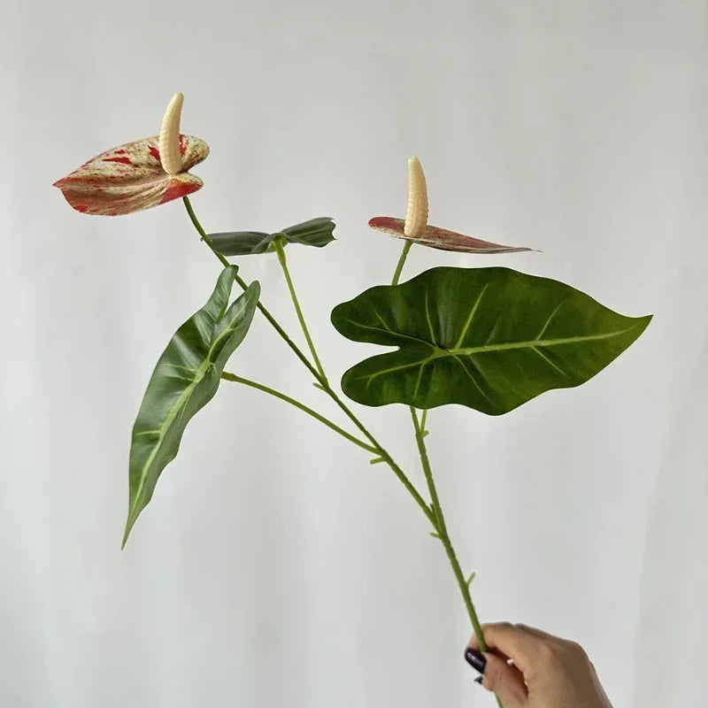Artificial anthurium flowers for party and holiday decoration