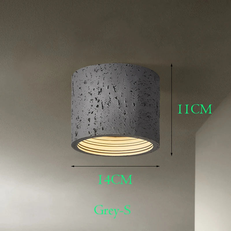 Wabi Sabi red cement LED ceiling spotlight - vue 15 sur 16